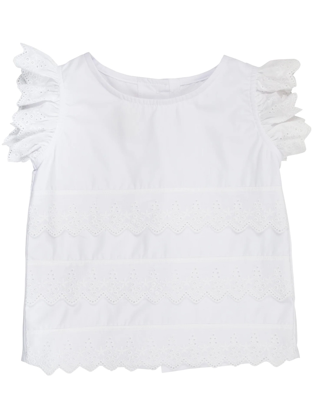 Nwt Tbbc Ellie's Eyelet Top | Worth Avenue White | Girls 7